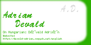 adrian devald business card